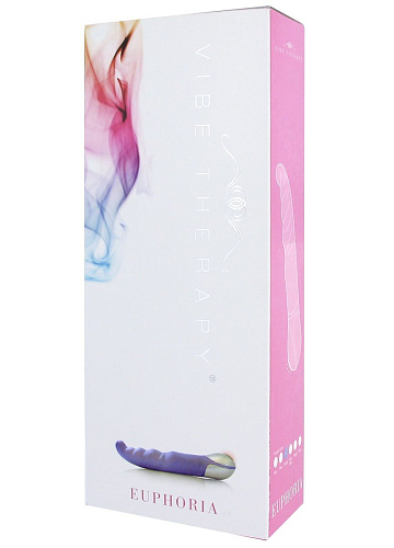 Фиолетовый вибратор с чуть загнутым рельефным кончиком Vibe Therapy Euphoria V01A1S008-B4 (23 см)