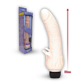 Телесный вибратор с клиторальным лепестком Distra JELLY CLITTERIFIC VIBRATOR 000516 (22 см)