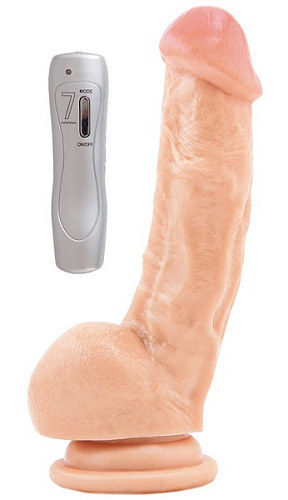 Реалистичный мультискоростной вибратор телесного цвета ToyFa RealStick #108 961008 (17 см)