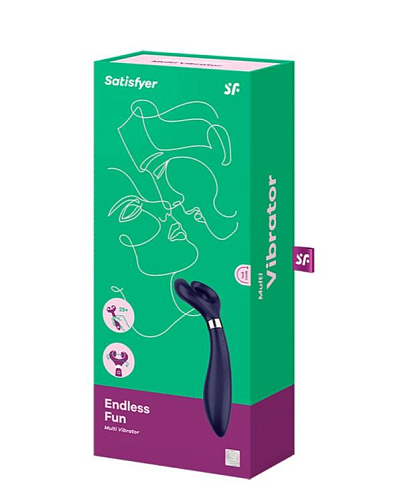 Синий вибромассажёр для пар Satisfyer Partner Multifun 3 J2018-40-BLUE