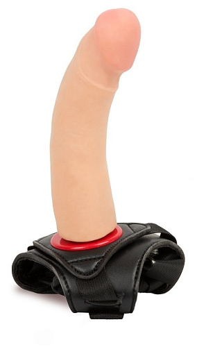 Телесный изогнутый страпон Пикантные штучки DP02080 (16,5 см)