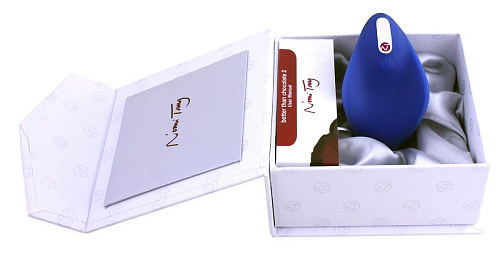 Синий универсальный массажёр Nomi Tang BETTER THAN CHOCOLATE 2 BLUE E24926