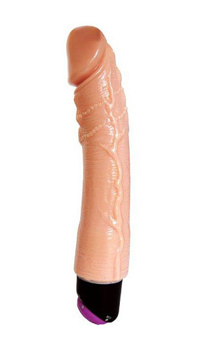 Вибратор телесного цвета Bior toys Realistic Cock Vibe EE-10040 (20 см)
