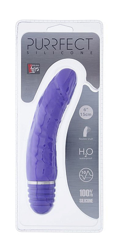 Фиолетовый вибратор Dream Toys PURRFECT SILICONE VIBRATOR 6INCH PURPLE 20886