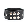 Чёрный кожаный ошейник с короткими шипами БДСМ арсенал 55008