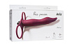 Бордовая вибронасадка для двойного проникновения Lola toys Flirtini 1204-02lola (15,9 см)
