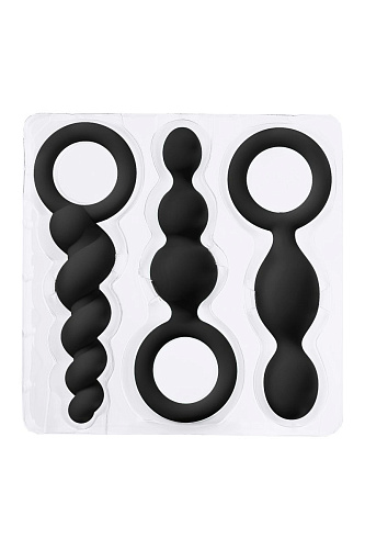 Набор чёрных анальных цепочек Satisfyer Plugs EE73-774-011