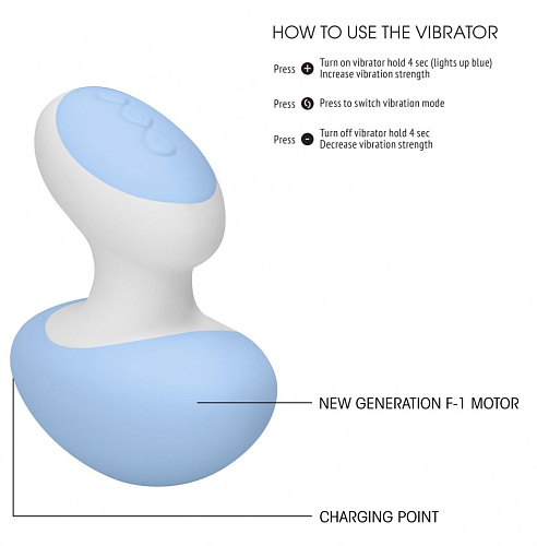 Голубой клиторальный массажёр Shots Media BV Lovebug LOV022BLU