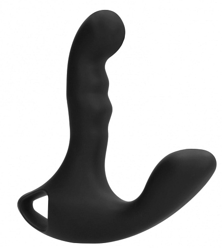Чёрный массажёр простаты Shots Media BV N 64 P-Spot Vibrator SON064BLK (15,1 см)