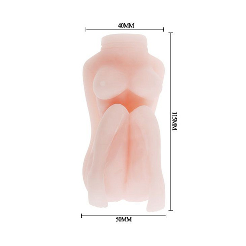 Телесный мастурбатор в виде миниатюрной девушки Baile BM-009006N