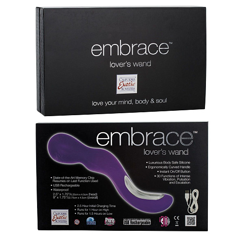 Фиолетовый вибромассажёр California Exotic Novelties Lover s Wand SE-4608-45-3 (22,75 см)