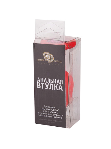 Красная анальная втулка с малиновым кристаллом Сумерки богов 517-02 crimson-DD (7,3 см)