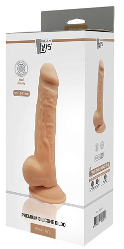 Телесный реалистичный фаллоимитатор на присоске Dream Toys 21561 (22 см)