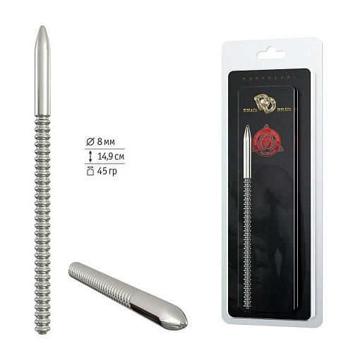 Стальной уретральный винтовой плаг Сумерки богов 744-01 PP DD