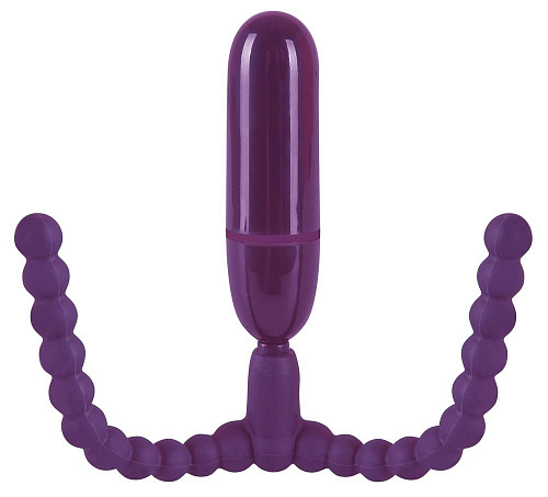 Вагинальная вибропуля фиолетового цвета с обхватом половых губ Orion Intimate Spreader Vibrating 0577774