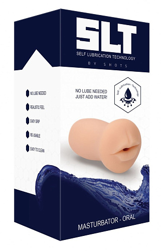 Телесный мастурбатор-ротик с эффектом смазки Shots Media BV Oral SLT003FLE