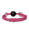 Чёрный кляп-шарик на розовых ремешках California Exotic Novelties Tickle Me Pink Ball Gag SE-2730-15-2