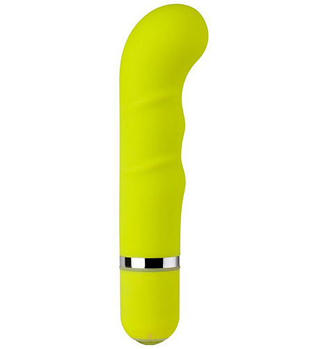 Мини-вибратор в лаймовом цвете для G-массажа Dream Toys NEON PASSION VIBE GREEN 20557 (11,4 см)