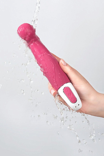 Светло-бордовый вибратор с загнутым кончиком Satisfyer Vibes Petting Hippo EE73-874-1017 (22,9 см)