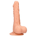 Телесный фаллоимитатор Shots Media BV Realistic Dildo With Balls REA063FLE (23 см)