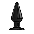 Чёрный широкий анальный стимулятор Shots Media BV Bottom Line Model 2 BTM006BLK (13 см)