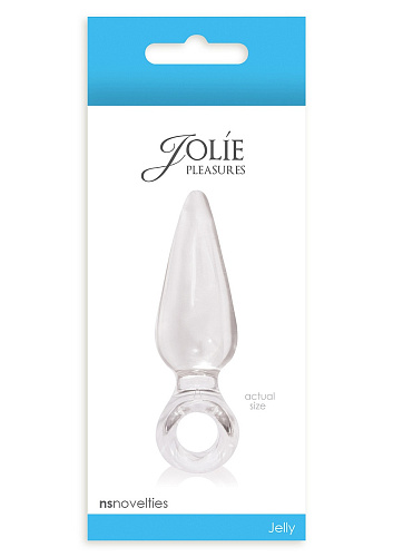 Миниатюрная прозрачная анальная пробка с кольцом NS Novelties JOLIE NSN-0501-11