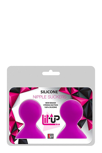 Ярко-розовые помпы для сосков Dream Toys LIT-UP NIPPLE SUCKERS LARGE PINK 21163
