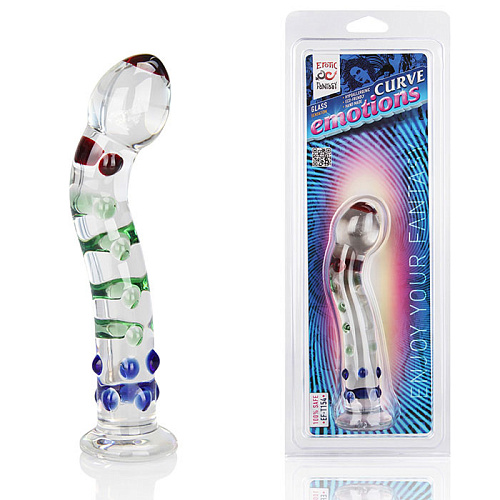 Изогнутый прозрачный фаллоимитатор Erotic Fantasy Curve Emotions EF-T154