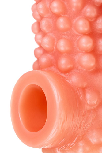 Телесная насадка на фаллос с отверстием для мошонки KOKOS RES.004-M (15,6 см)