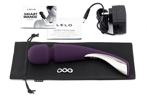 Профессиональный массажёр фиолетового цвета Lelo Smart Wand Medium Plum LEL8302