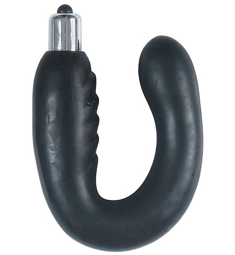 Чёрный вибромассажёр G-точки Seven Creations RIPPLE-U SHAPE 14-153-BLK BCD