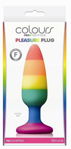 Радужная пробка NS Novelties Colours Pride Edition Pleasure Plug Medium NSN-0408-53 (13,3 см)