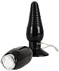 Анальная чёрная пробка с вибрацией и ротацией Ёska 0587605 (13 см)