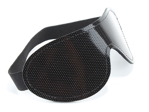 Чёрная перфорированная маска на глаза БДСМ арсенал 58010ars