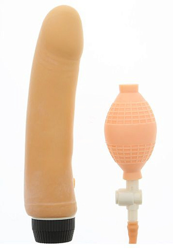 Телесный вибромассажёр с функцией расширения Seven Creations INFLATE A VIBE CONTOUR 50935 (20,5 см)