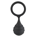 Чёрное силиконовое кольцо с утяжелением Orion Cock ring weight 05342930000