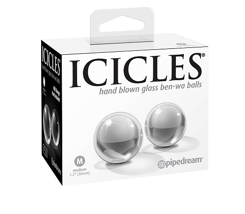 Стеклянные прозрачные вагинальные шарики Pipedream Glass Ben-Wa Balls PD2942-00