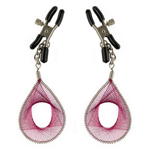 Розовые зажимы для сосков Pipedream Teardrop Nipple Clamps PD3614-00