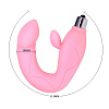 Розовый вибромассажёр со стимуляцией клитора и точки G Baile BI-040027-0101