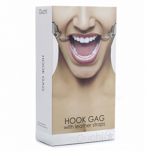 Белый расширяющий кляп Shots Media BV Hook Gag OU106WHT