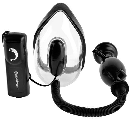 Прозрачная вакуумная помпа для вульвы Pipedream Vibrating Pussy Pump PD3692-20