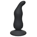 Чёрная анальная пробка Lola toys Waved Anal Plug Black 4104-03Lola (11 см)