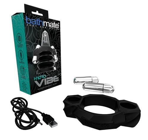 Вибронасадка для гидропомп чёрного цвета Bathmate HydroVIBE BM-VR-HV