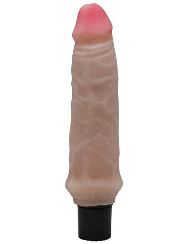 Реалистичный вибратор из ультраскин телесного цвета Eroticon 30308 (20 см)