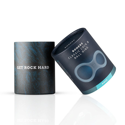 Темно-серое двойное эрекционное кольцо из силикона EDC Wholesale BON008