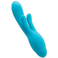 Голубой вибратор с клиторальным отростком Howells INDULGENCE Frolic Bunny 174206blue (18,5 см)