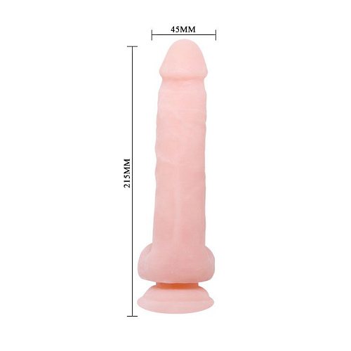 Телесный фаллоимитатор на присоске Baile Super Dildo BW-008092N (21,5 см)