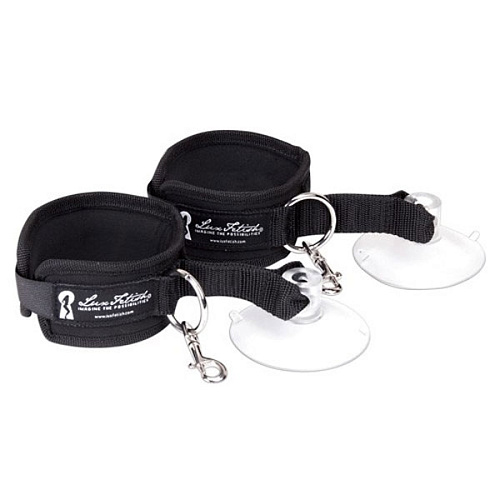 Чёрные наручи с присосками Lux Fetish Sexy Suction LF1467BOX1