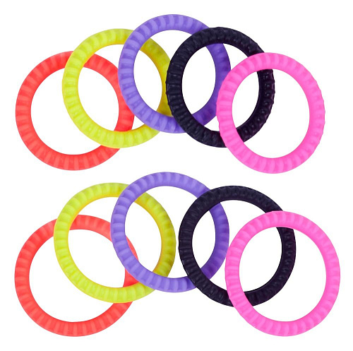 Набор из 10 разноцветных эрекционных колец NMC Erection Commander 0514713