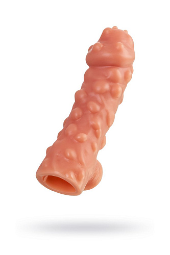 Телесная насадка на фаллос с крупными бугорками KOKOS EXTREME SLEEVE RES.003-M (15,6 см)